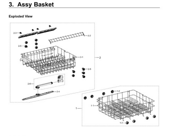 Samsung Dishwasher Water Tubes DD82-01428A (OEM) Dishwasher Samsung