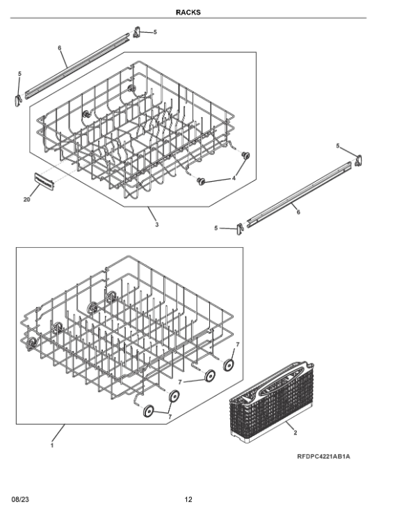 Electrolux Dishwasher Racks 5304535379 (OEM) Dishwasher Electrolux