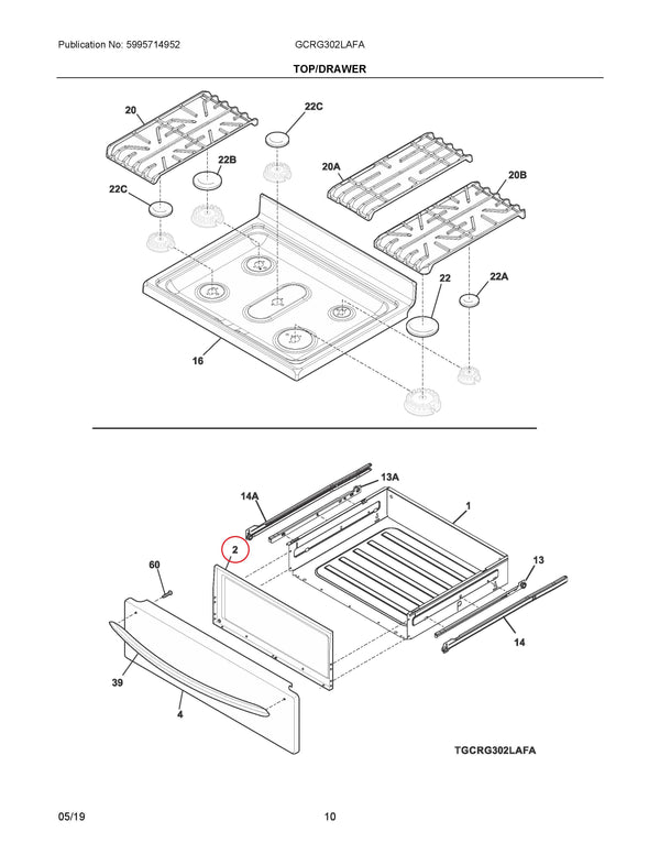 Frigidaire Range Door Liners 5304511880 (OEM) Range Frigidaire