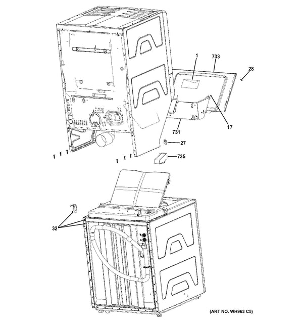 GE Washer Misc. Parts WH01X20442 (OEM) Washer GE