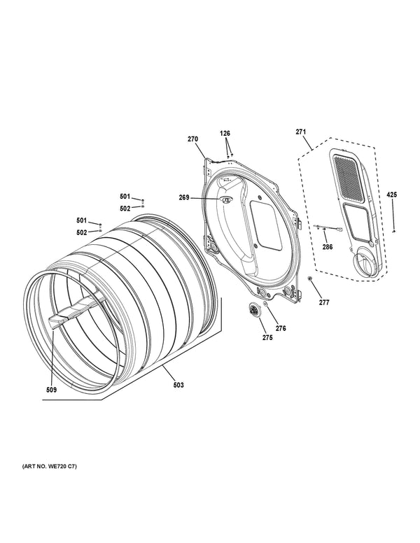 GE Dryer Rollers / Wheels WE03X10016 (OEM) Dryer GE