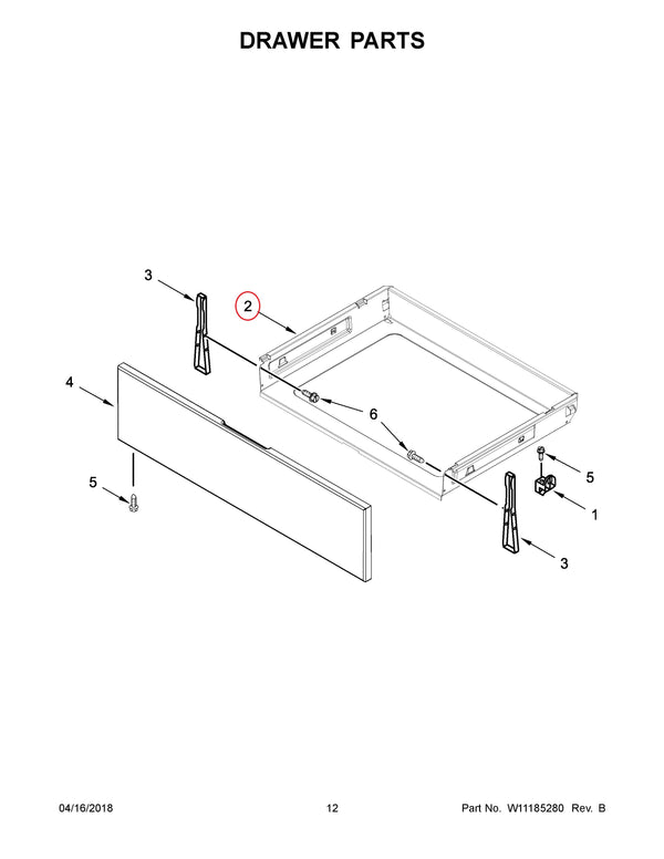 W10813962 | Utility drawer | Whirlpool | Range | Drawers (OEM) Range Whirlpool