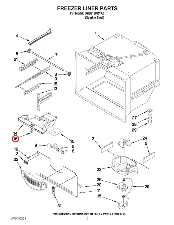 Whirlpool Refrigerator & Freezer Switches W11396033 (OEM) Refrigerator & Freezer Whirlpool