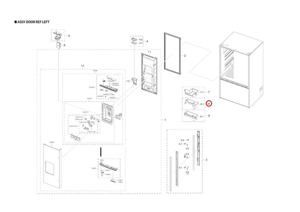 Samsung Refrigerator & Freezer Door Bins DA97-20986A (OEM) Refrigerator & Freezer Samsung