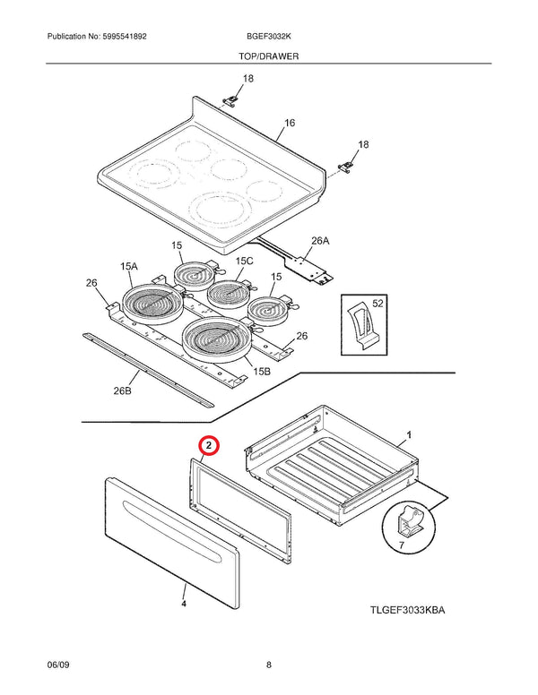 Frigidaire Range Drawers 5304527989 (OEM) Range Frigidaire