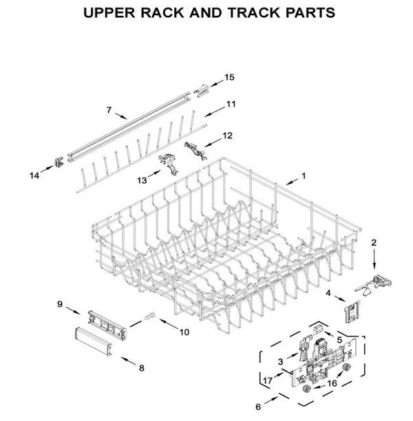 Kitchenaid Dishwasher Racks W10847876 (OEM) Dishwasher Kitchenaid