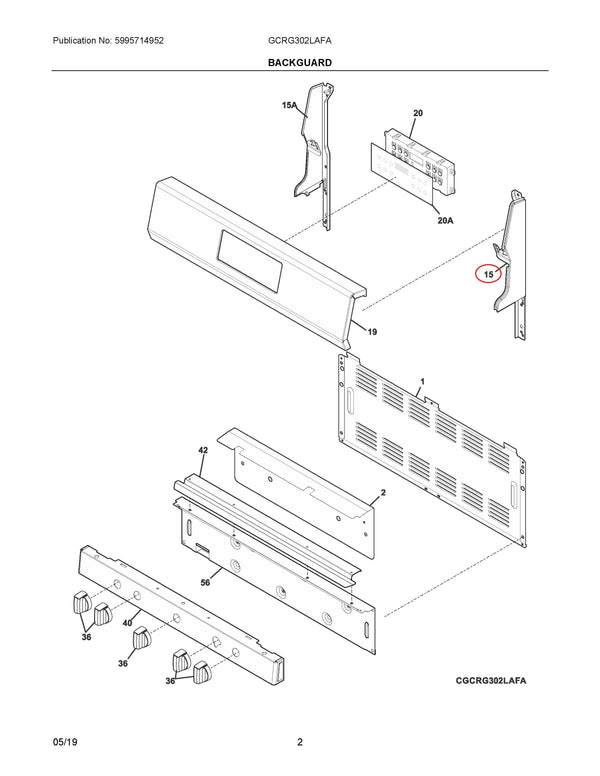 Frigidaire Range Clips 5304493644 (OEM) Range Frigidaire