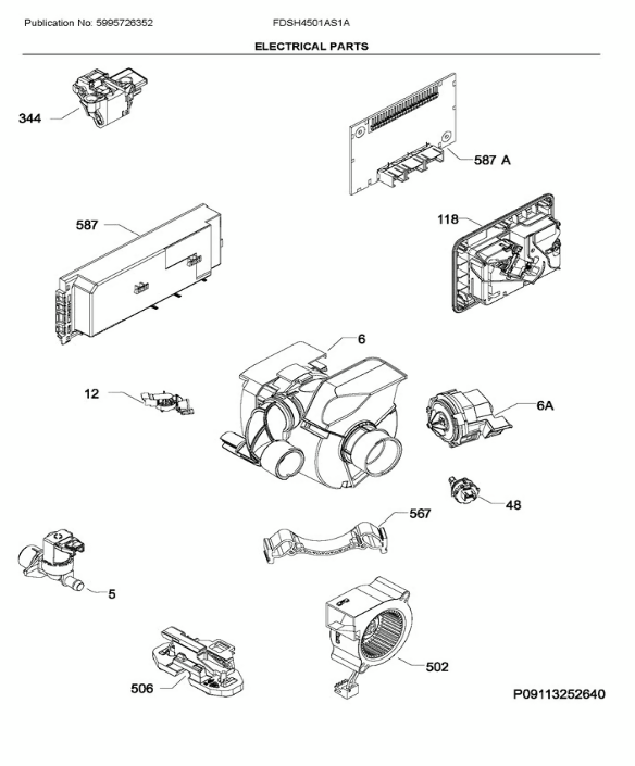 Frigidaire Dishwasher Dispensers 5304522704 (OEM) Dishwasher Frigidaire