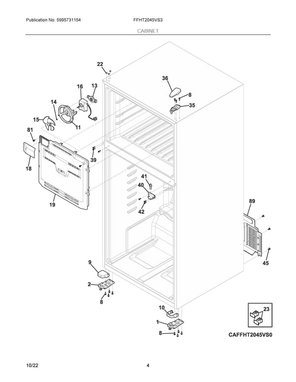 Electrolux Refrigerator & Freezer Motors 242219206 (OEM) Refrigerator & Freezer Electrolux