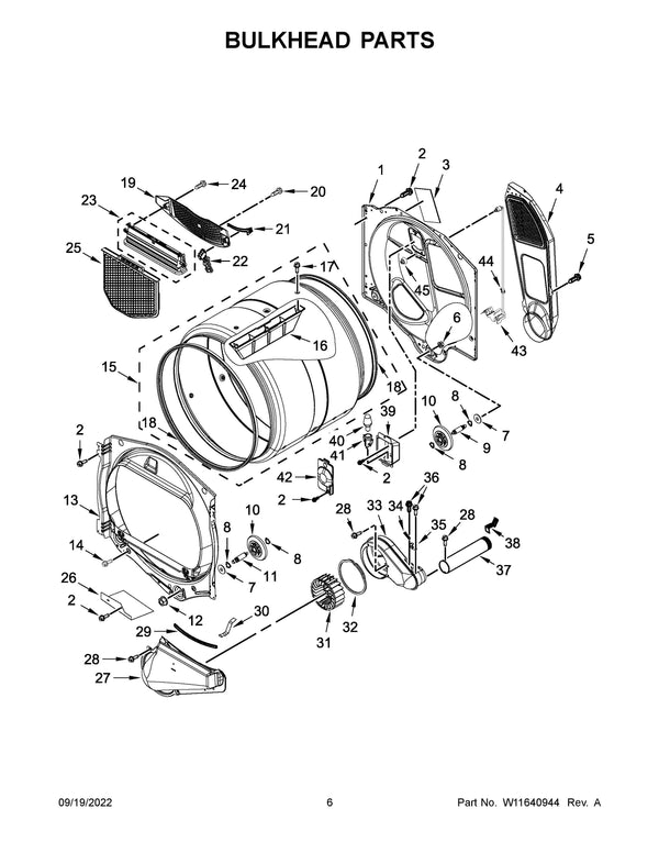 Whirlpool Dryer Misc. Parts W11226088 (OEM) Dryer Whirlpool