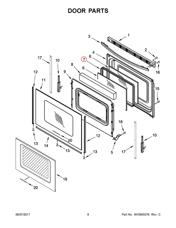 Whirlpool Range Misc. Parts WPW10316950 (OEM) Range Whirlpool