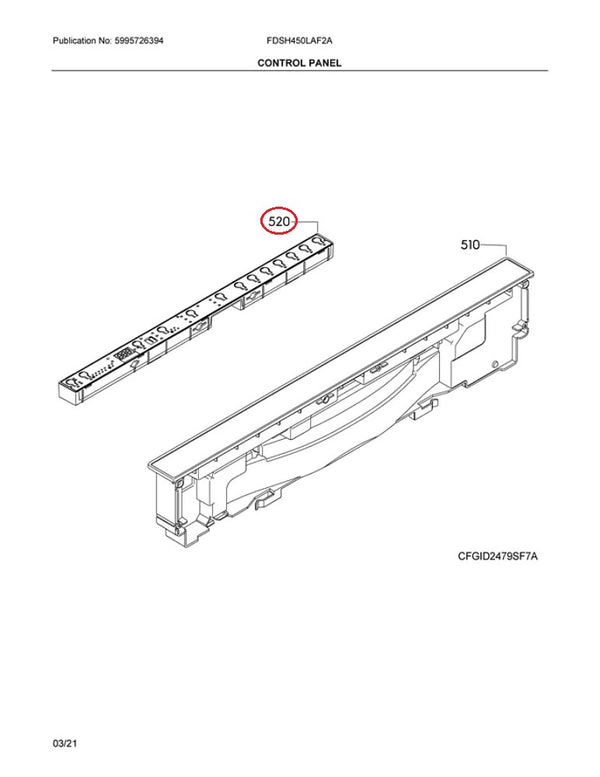 Frigidaire Dishwasher Control Boards 5304528982 (OEM) Dishwasher Frigidaire