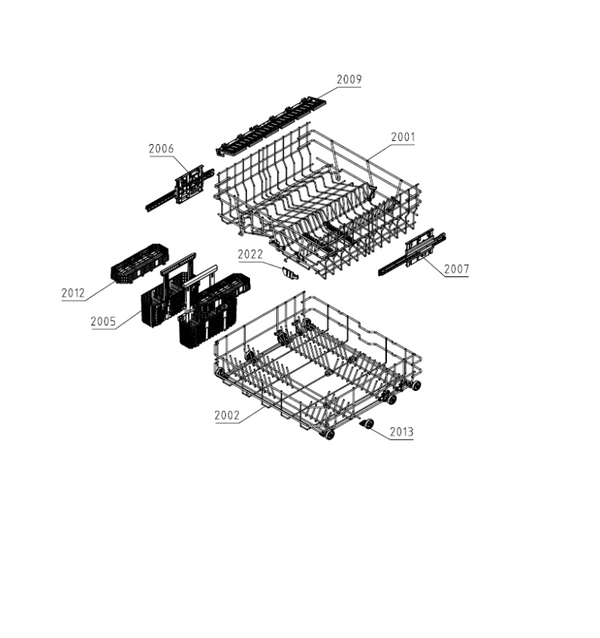 Hisense Dishwasher Racks G625018 (OEM) Dishwasher Hisense