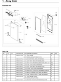 Samsung Dishwasher Handles DD82-01697A (OEM) Dishwasher Samsung
