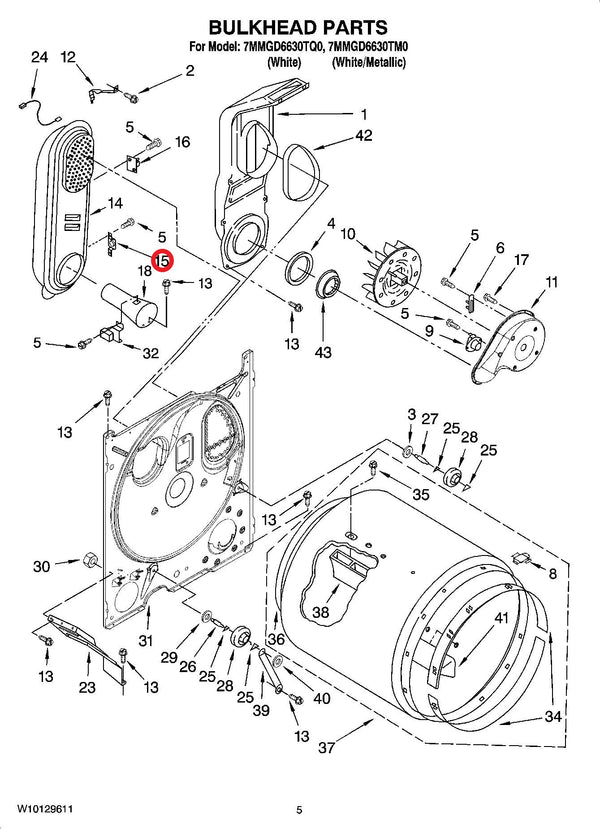 Whirlpool Dryer Thermal Cut - Offs W11050897 (OEM) Dryer Whirlpool