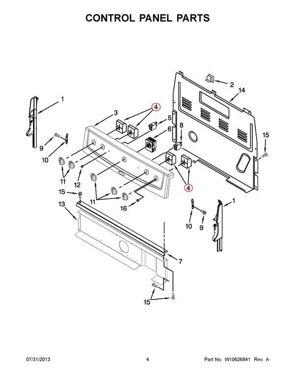 Whirlpool Range Switches WP3149404 (OEM) Range Whirlpool