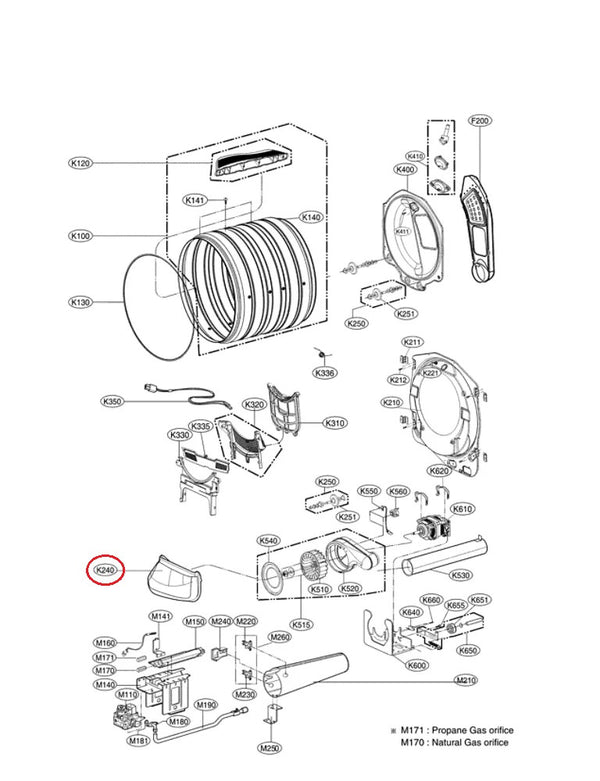 LG Dryer Lint Chutes ADJ73372401 (OEM) Dryer LG