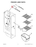 Whirlpool Refrigerator & Freezer Rails W10845585 (OEM) Refrigerator & Freezer Whirlpool