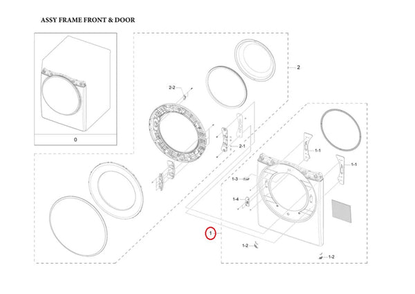 Samsung Dryer Doors DC97-21425F (OEM) Dryer Samsung