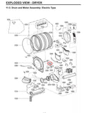LG Dryer Rollers / Wheels AGM75510719 (OEM) Dryer LG