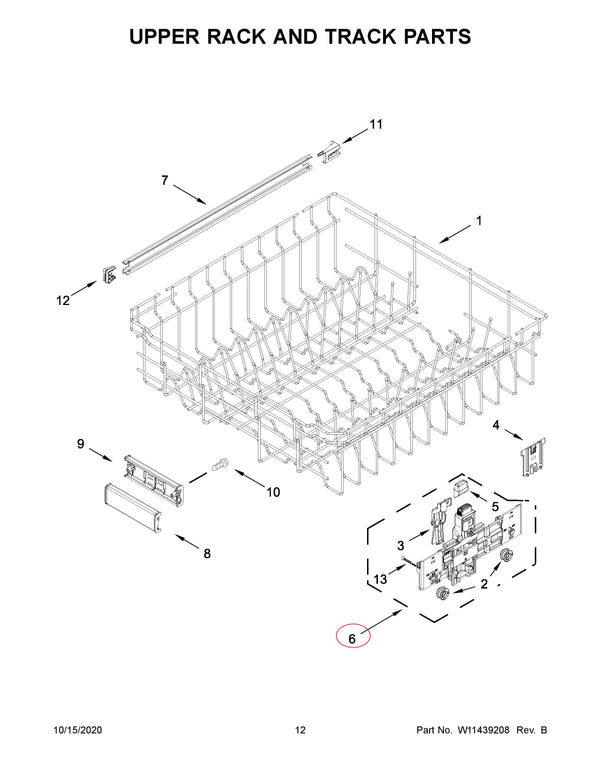 Whirlpool Dishwasher Clips / Retainers W11268088 (OEM) Dishwasher Whirlpool