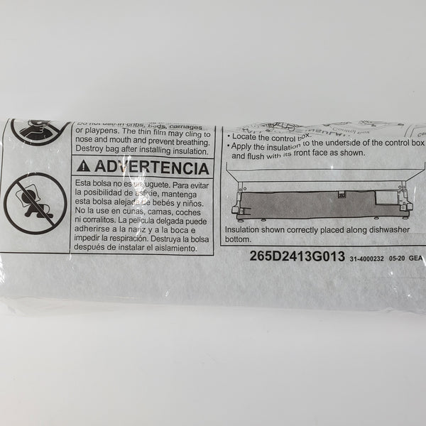 GE Dishwasher Insulation WD30X28098 (OEM) Dishwasher GE